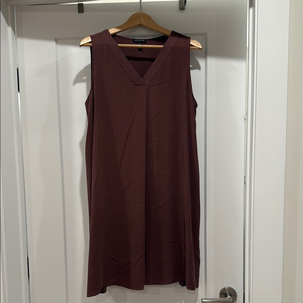 Eileen Fisher Deep Burgundy Sleeveless Dress